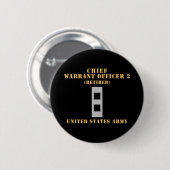 Leger - Chief Warrant Officer 2 - CW02 - Flat - RE Ronde Button 5,7 Cm (Voorkant /achterkant)