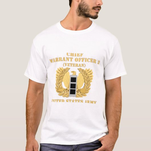 Leger - Chief Warrant Officer - CW03 - Veteraan - T-shirt (Voorkant)