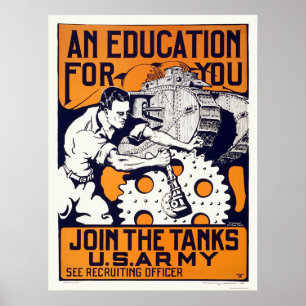 Leger - Doe mee aan de Tanks Poster