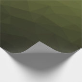 Leger donkergroene gradiënt geometrisch maaspatroo cadeaupapier (Hoek)