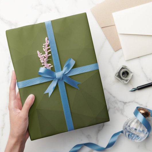 Leger donkergroene verloop geometrisch mesh patroo cadeaupapier (Geschenken)