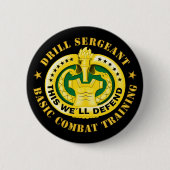 Leger - Drill Sgt Badge - United States Army Ronde Button 5,7 Cm (Voorkant)