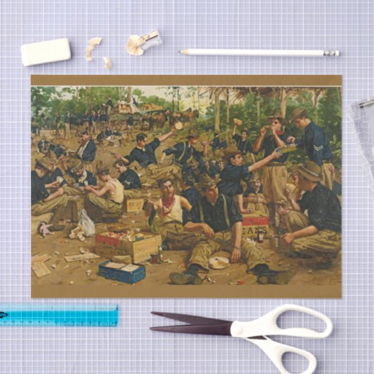 Leger, eerste kerstmis  schilderij tissuepapier (Craft)