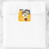 leger emoji vierkante sticker (Tas)