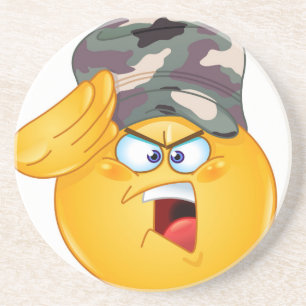 leger emoji zandsteen onderzetter