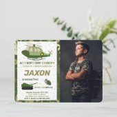 Leger foto uitnodigingen (Staand voorkant)