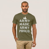 Leger gemaakt. Trots op het leger. T-shirt (Voorkant volledig)