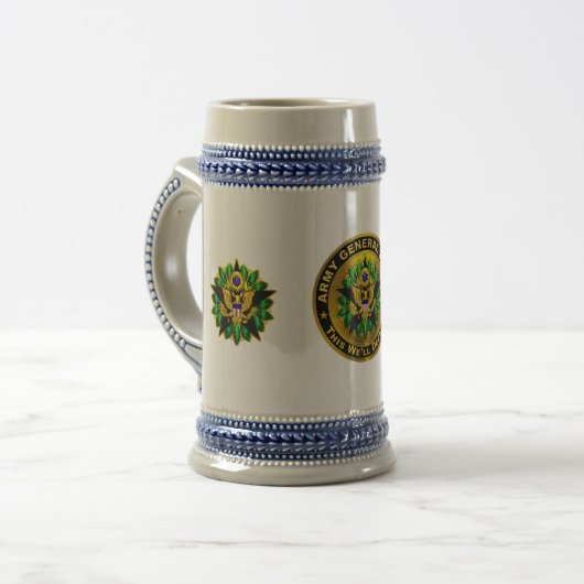 Leger-generaal dienstpaspoort bierpul (Voorkant links)