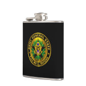 Leger-generaal dienstpaspoort heupfles (Links)