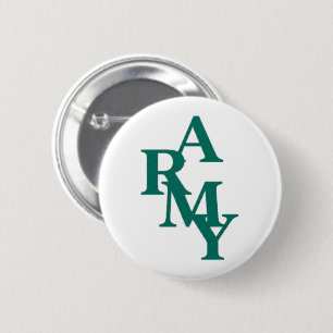 Leger Gestapelde Vetgedrukte Typografie Minimalist Ronde Button 5,7 Cm