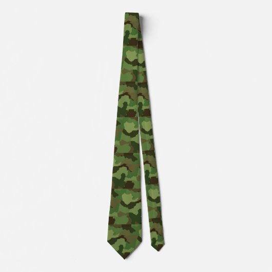Leger Groen Camouflage Stropdas (Voorkant)