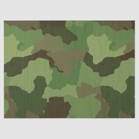 Leger Groen Camouflage Tissuepapier (Voorkant)