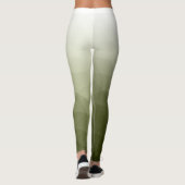 Leger groen Gradiënt Geometrie Mesh Patroon Naam Leggings (Achterkant)