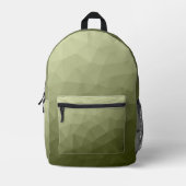 Leger groen licht Gradiënt Geometrisch Mesh Patroo Bedrukte Rugzak (Voorkant)
