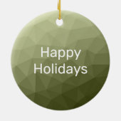 Leger groen licht gradiënt geometrisch netwerk Mon Keramisch Ornament (Achterkant)