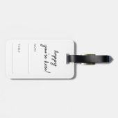 Leger Groen Paar Namen Trouwstoel Tafelnummer Bagagelabel (Achterkant horizontaal)