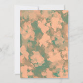 Leger Groene Bloemen Paren Douche Brunch Uitnodigi Kaart (Achterkant)