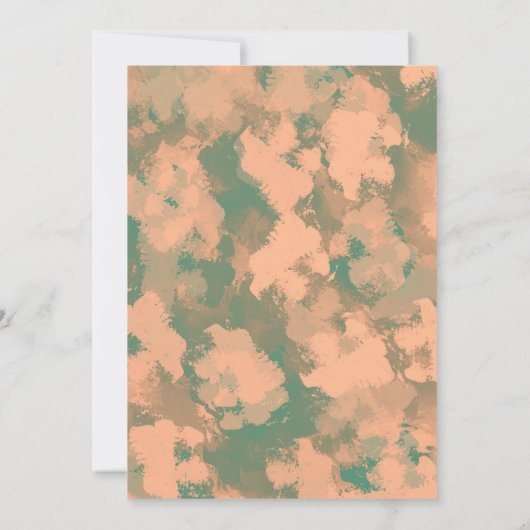 Leger Groene Bloemen Paren Douche Brunch Uitnodigi Kaart (Achterkant)