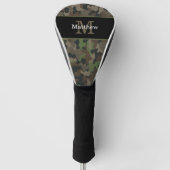 Leger Groene Camo Militaire Jager Initiaal Monogra Golfheadcover (Voorkant)