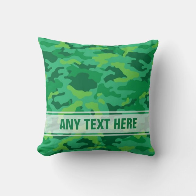 Leger Groene Camouflage #3 Pillow Kussens (Voorkant)