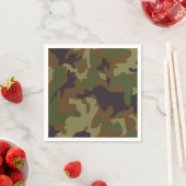Leger Groene Camouflage Papieren servetten (Insitu)