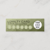 Leger groene Gradient Geometrische Mesh Custom Log Klantenkaartje (Voorkant)