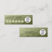Leger groene Gradient Geometrische Mesh Custom Log Klantenkaartje (Voorkant / Achterkant)