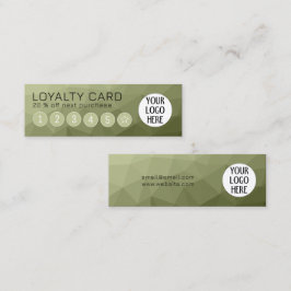 Leger groene Gradient Geometrische Mesh Custom Log Klantenkaartje