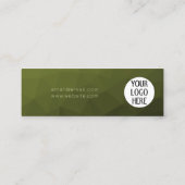 Leger groene Gradient Geometrische Mesh Custom Log Klantenkaartje (Achterkant)