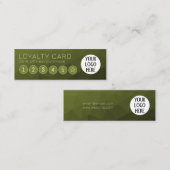 Leger groene Gradient Geometrische Mesh Custom Log Klantenkaartje (Voorkant / Achterkant)