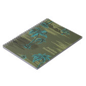 Leger Groene Hawaiiaanse palmbomen met Blauwgroen  Notitieboek (Linkerzijde)