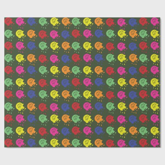 Leger Groene Paintball Cadeaupapier (Vlak)