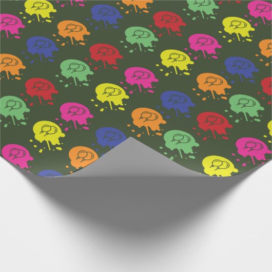 Leger Groene Paintball Cadeaupapier (Hoek)