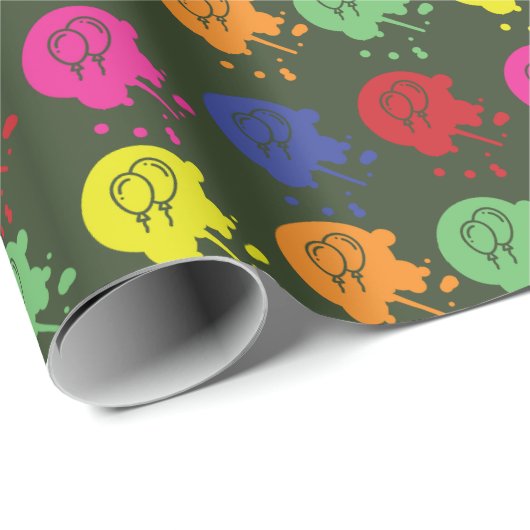 Leger Groene Paintball Cadeaupapier (Rol Hoek)