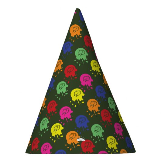 Leger Groene Paintball Party ballonSplats Feesthoedjes (Rechts)