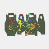 Leger Groene Paintball Party Bedankdoosjes (Uitgevouwen)