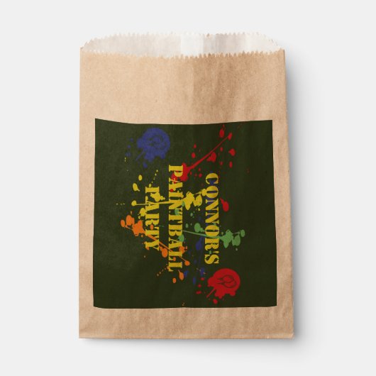 Leger Groene Paintball Party Bedankzakje (Voorkant)