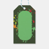 Leger Groene Paintball Party Cadeaulabel (Achterkant)