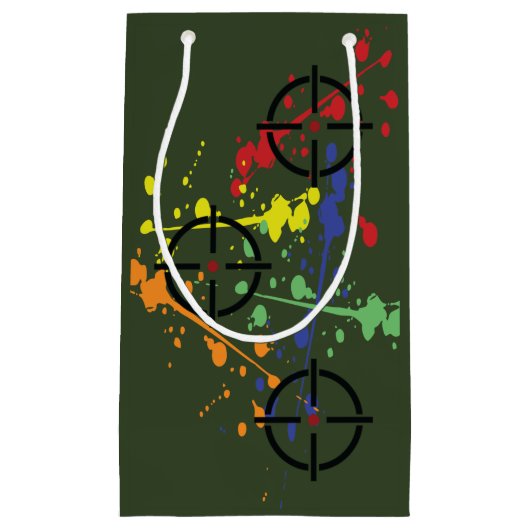 Leger Groene Paintball Party Klein Cadeauzakje (Voorkant)