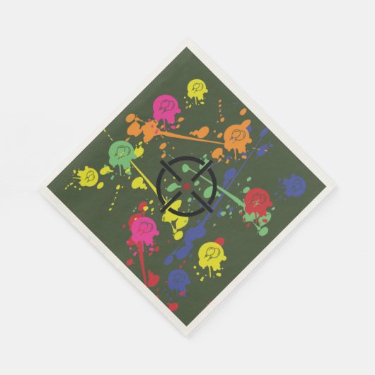 Leger Groene Paintball Party Servet (Hoek)