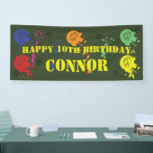 Leger Groene Paintball Party Spandoek (Beurs)