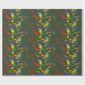 Leger Groene Paintball Party Splatter Cadeaupapier (Vlak)