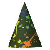 Leger Groene Paintball Party Splatter Feesthoedjes (Voorkant)