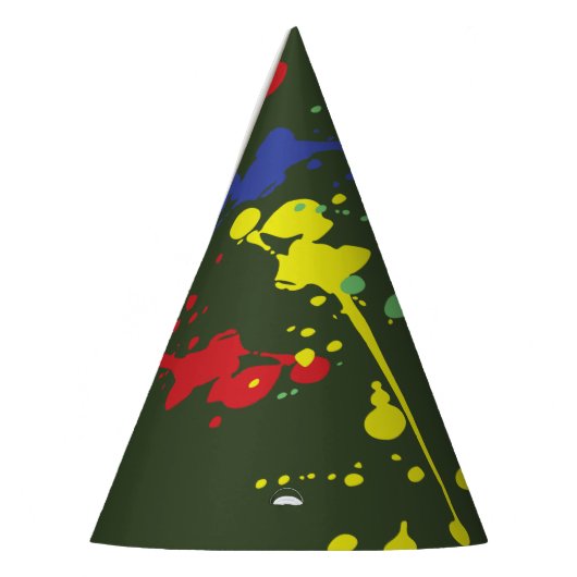 Leger Groene Paintball Party Splatter Feesthoedjes (Links)