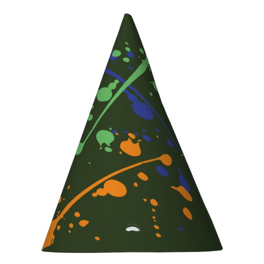 Leger Groene Paintball Party Splatter Feesthoedjes (Rechts)