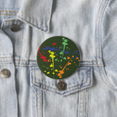 Leger Groene Paintball Party Splatter Ronde Button 7,6 Cm (In situ)