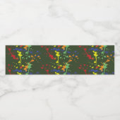 Leger Groene Paintball Party Splatter Waterfles Etiket (Enkel label)