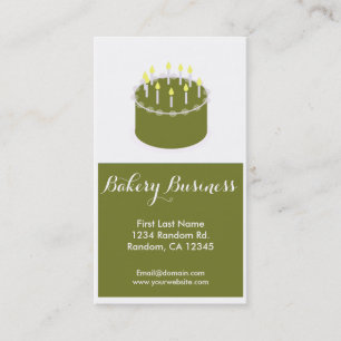 Leger groene taart aangepaste bakkerij visitekaart visitekaartje