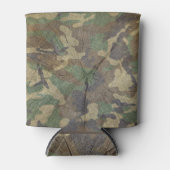 Leger Groene Woodgrain en Camouflage Print Blikjeskoeler (Voorkant)