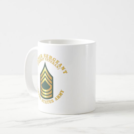 Leger - Hoofd sergeant - MSG - Veteraan Combat Koffiemok (Voorkant links)